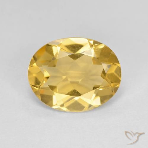 2.70ct Натуральный Золотисто-желтый Цитрин, Овал, VVS-VS