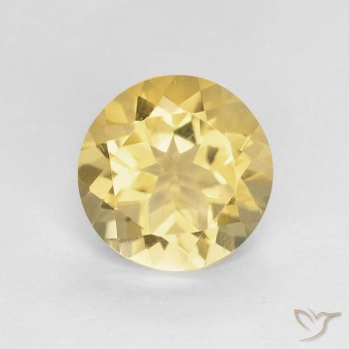 1.77ct Натуральный Средний желтый Цитрин, Круглый, Чистота VVS