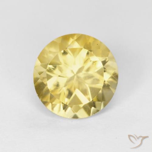 1.78ct Натуральный Желтоватое золото Цитрин, Круглый, Чистота VVS