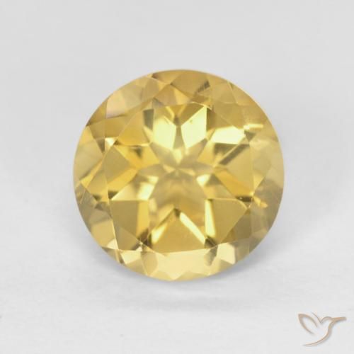 1.80ct Натуральный Золотой Цитрин, Круглый, Чистота VVS
