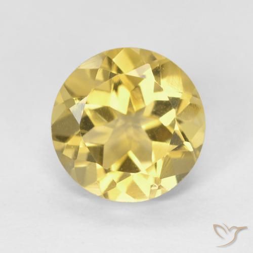 1.94ct Натуральный Землисто-желтый Цитрин, Круглый, Чистота VVS