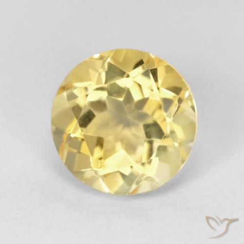 1.96ct Натуральный Светло-желтый Цитрин, Круглый, Чистота VVS
