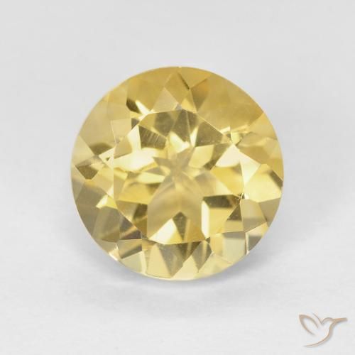 1.94ct Натуральный Золотой Цитрин, Круглый, Чистота VVS