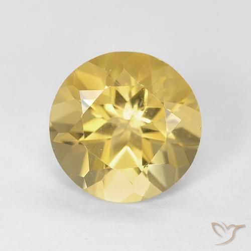1.71ct Натуральный Золотой Цитрин, Круглый, Чистота VVS