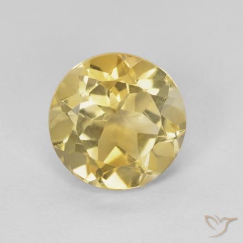 1.91ct Натуральный Золотой Цитрин, Круглый, Чистота VVS