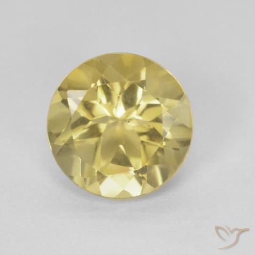 1.79ct Натуральный Золотисто-желтый Цитрин, Круглый, Чистота VVS