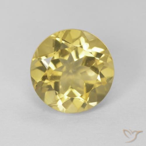 1.93ct Натуральный Желтоватое золото Цитрин, Круглый, Чистота VVS