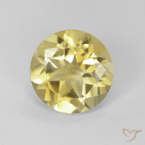 1.75ct Натуральный Желтоватое золото Цитрин, Круглый, Чистота VVS