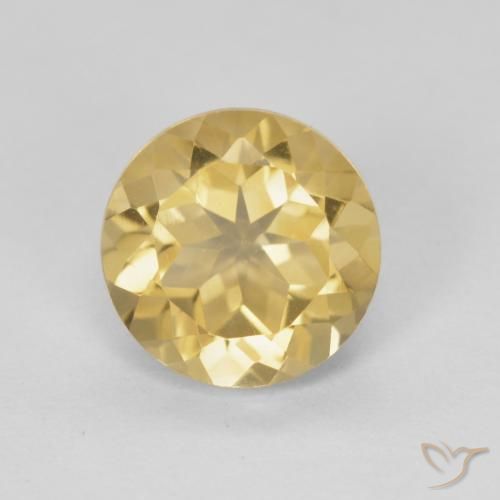 1.84ct Натуральный Золотой Цитрин, Круглый, Чистота VVS