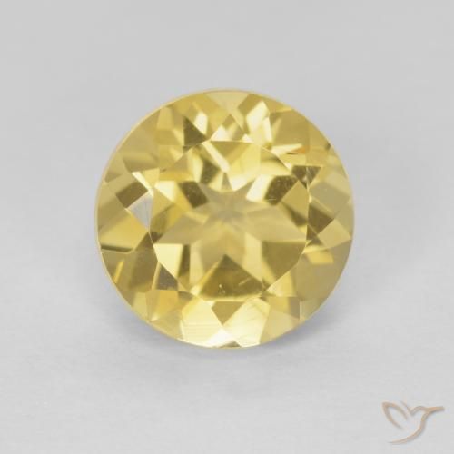 2.05ct Натуральный Светло-желтый Цитрин, Круглый, Чистота VVS