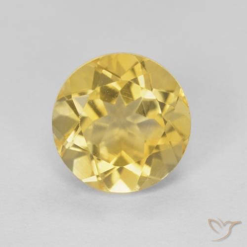 1.97ct Натуральный Светлое золото Цитрин, Круглый, Чистота VVS