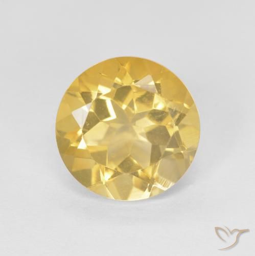 1.81ct Натуральный Светло-желтый Цитрин, Круглый, Чистота VVS