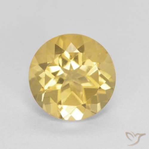 1.99ct Натуральный Светлое золото Цитрин, Круглый, Чистота VVS