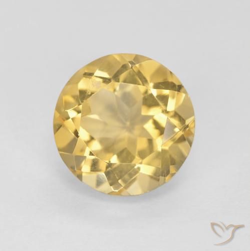 1.81ct Натуральный Золотой Цитрин, Круглый, Чистота VVS