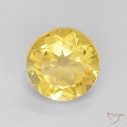 1.85ct Натуральный Тосканский желтый Цитрин, Круглый, Чистота VVS