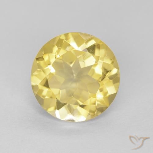 1.67ct Натуральный Тосканский желтый Цитрин, Круглый, Чистота VVS