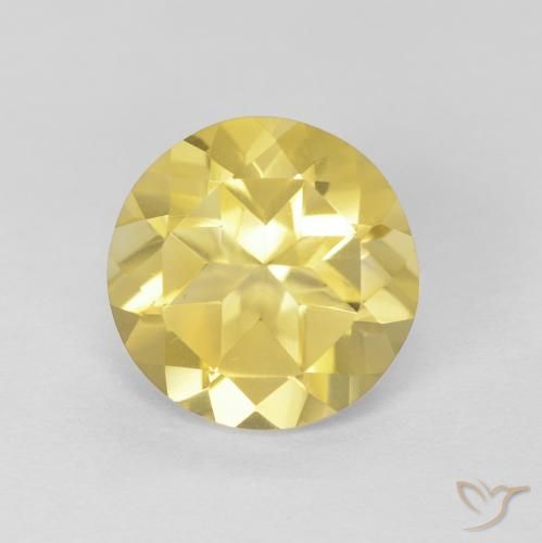 1.66ct Натуральный Тосканский желтый Цитрин, Круглый, Чистота VVS