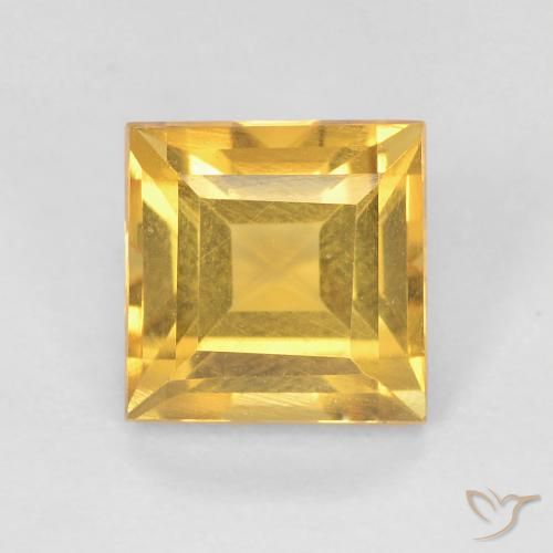 1.06ct Натуральный Яркое золото Цитрин, Квадрат, Чистота VS