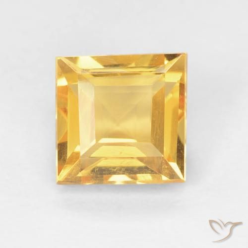 1.16ct Натуральный Среднее золото Цитрин, Квадрат, Чистота VVS