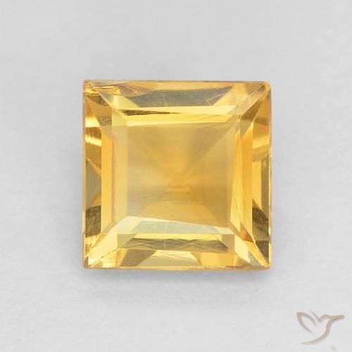 0.93ct Натуральный Яркое золото Цитрин, Квадрат, Чистота VVS