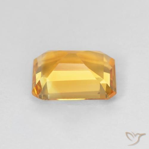 1.36 карата, натуральный Medium Light-Golden Цитрин, Октагон / Изумрудная Огранка, Чистота VVS