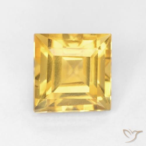 1.06ct Натуральный Золотой Цитрин, Квадрат, VVS-VS