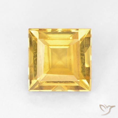 1.05ct Натуральный Золотой Цитрин, Квадрат, VVS-VS