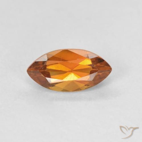 0.66ct Натуральный Темно-оранжевый Цитрин, Маркиза, VVS-VS