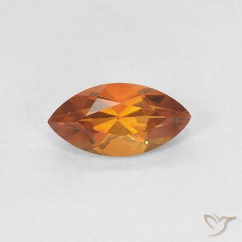0.56ct Натуральный Темно-оранжевый Цитрин, Маркиза, VVS-VS