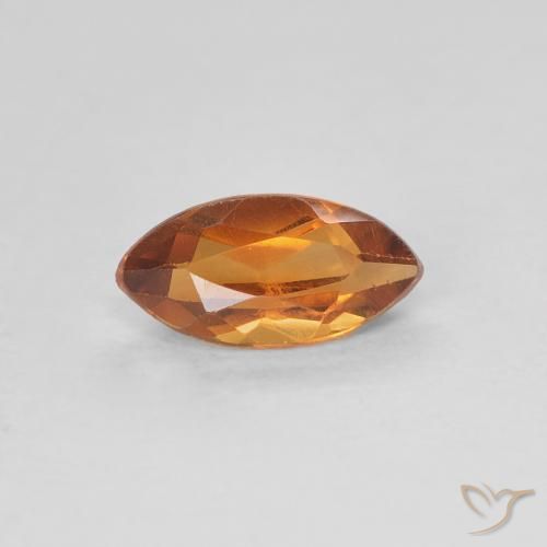 0.58ct Натуральный Глубокий оранжево-золотой Цитрин, Маркиза, VVS-VS