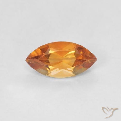 0.59ct Натуральный Темно-оранжевый Цитрин, Маркиза, Чистота VS