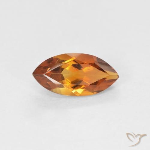 0.57ct Натуральный Оранжево-коричневый Цитрин, Маркиза, Чистота VVS