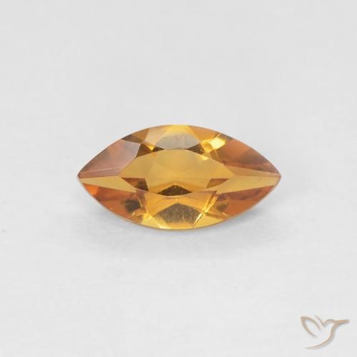 0.57ct Натуральный Оранжево-коричневый Цитрин, Маркиза, Чистота VVS