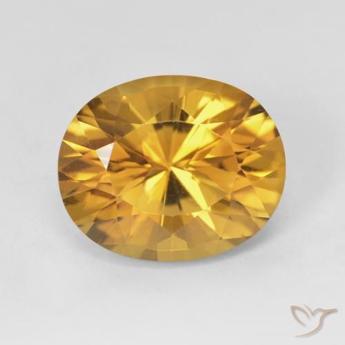 4.80ct Натуральный Золотисто-оранжевый Цитрин, Овал, Чистота VVS