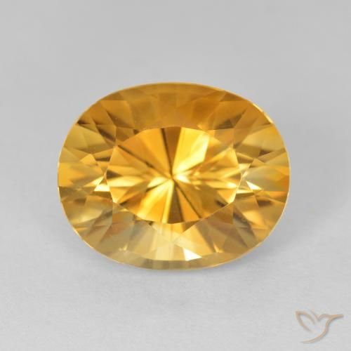 4.50ct Натуральный Medium Dark-Golden Цитрин, Овал, Чистота VVS