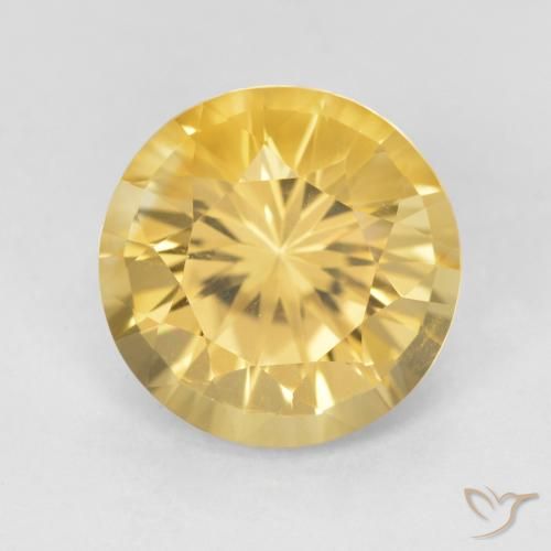 4.68ct Натуральный Среднее золото Цитрин, Круглый, Чистота VVS