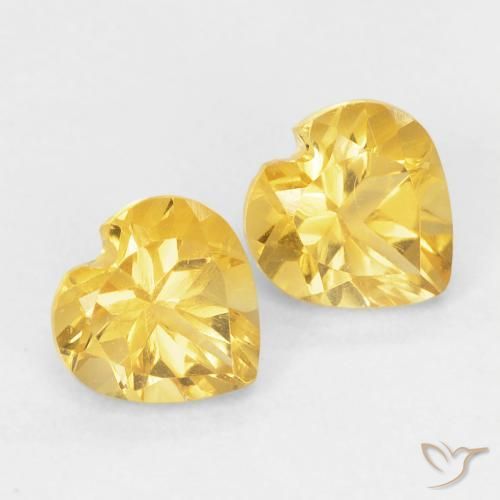 0.90 карата, натуральный Top Gold Цитрин, Сердце, Чистота VVS