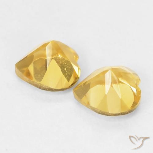 0.90 карата, натуральный Top Gold Цитрин, Сердце, Чистота VVS