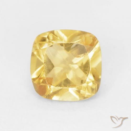 0.53ct Натуральный Светлое золото Цитрин, Подушка, Чистота VS