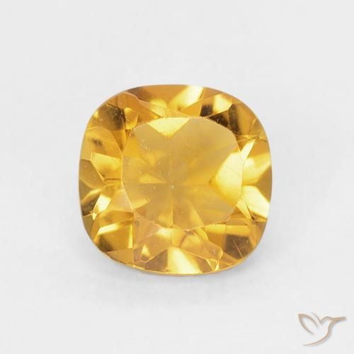 0.49ct Натуральный Medium Light-Golden Цитрин, Подушка, VVS-VS