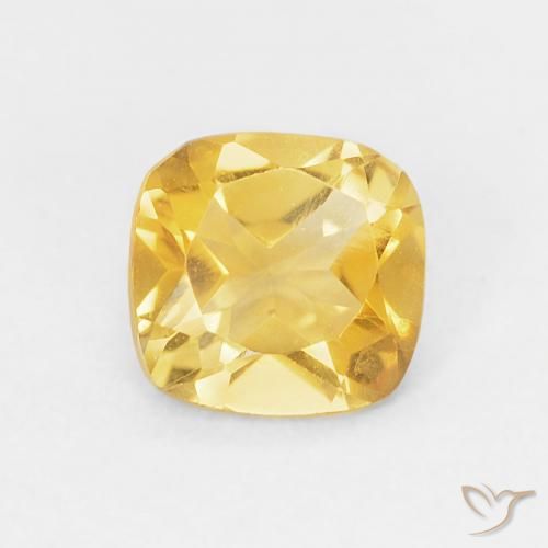 0.41ct Натуральный Среднее золото Цитрин, Подушка, VVS-VS