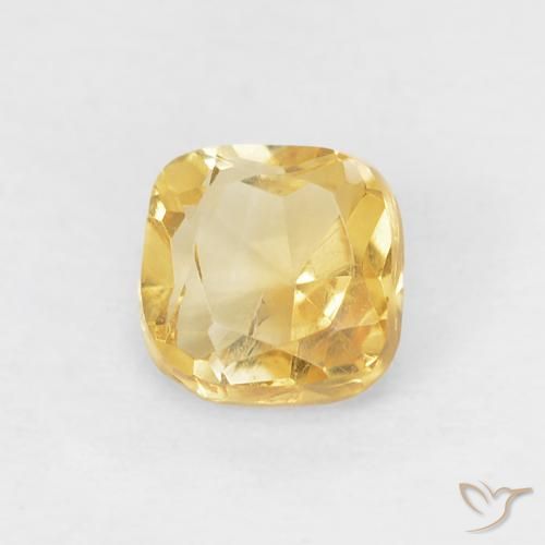 0.50ct Натуральный Средний золотой Цитрин, Подушка, Чистота VS
