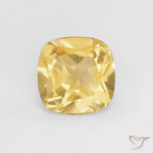 0.48ct Натуральный Золотисто-оранжевый Цитрин, Подушка, Чистота VVS