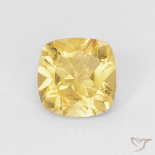 0.53ct Натуральный Золотисто-оранжевый Цитрин, Подушка, Чистота VS