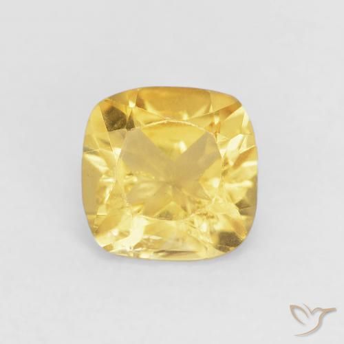 0.53ct Натуральный Средний золотой Цитрин, Подушка, Чистота VS