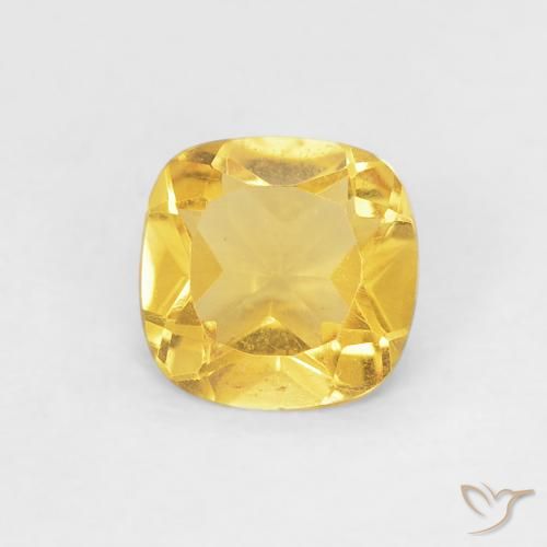 0.39ct Натуральный Тосканский желтый Цитрин, Подушка, Чистота VVS