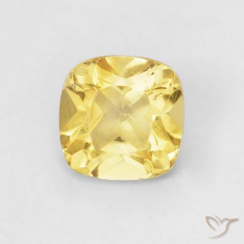 0.49ct Натуральный Тосканский желтый Цитрин, Подушка, Чистота VVS