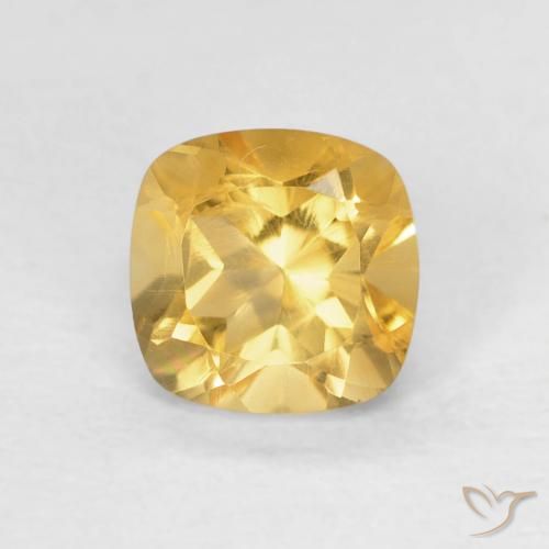 0.55ct Натуральный Среднее золото Цитрин, Подушка, VVS-VS