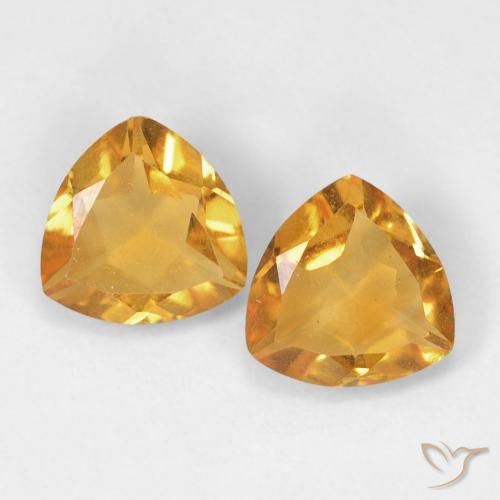 1.27ctw Натуральный Medium Light-Golden Цитрин, Триллион, VVS-VS