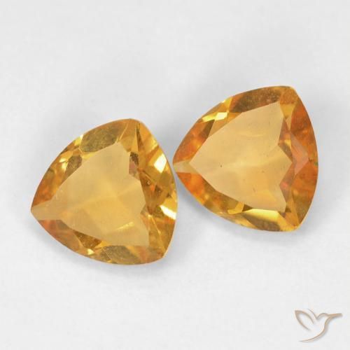 1.27 карата, натуральный Medium Light-Golden Цитрин, Триллион, VVS-VS
